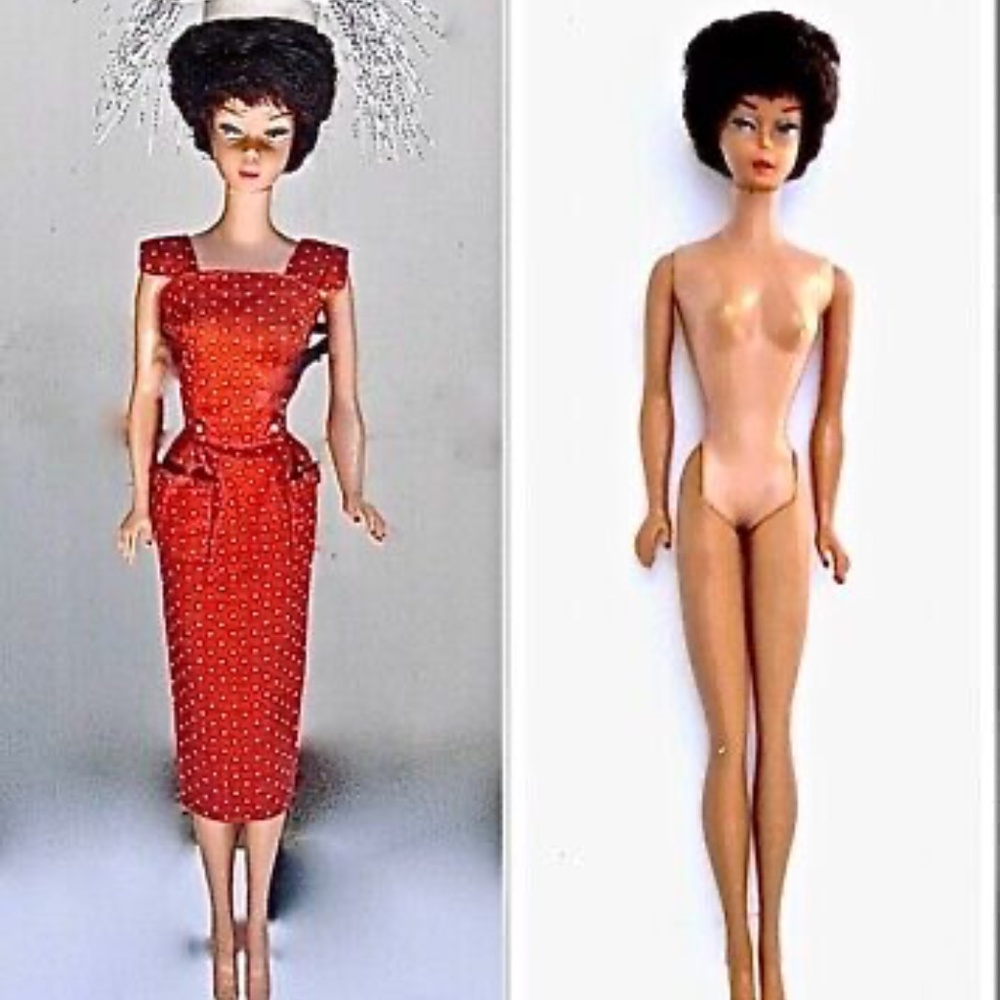 Vintage 1962 BARBIE DOLL Brunette Bubble Cut #850 ~ BARBIE-ONLY Body!
